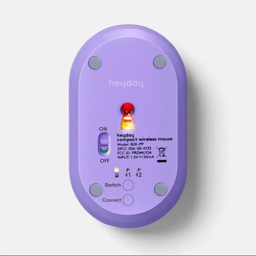 Bluetooth Mouse-Purple-USB A Connections-heyday